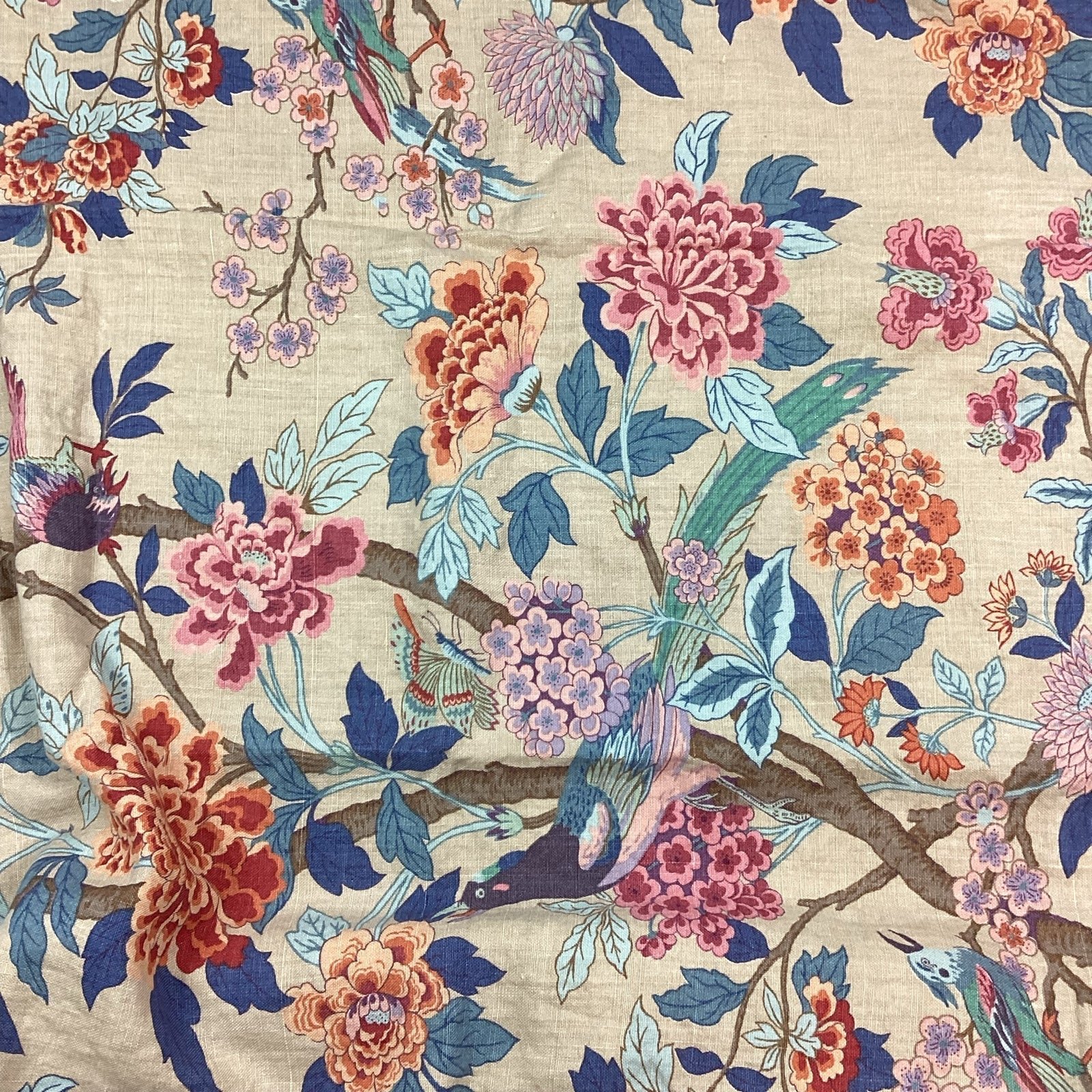 Vintage floral fabric bundle 51 x 64 set of two