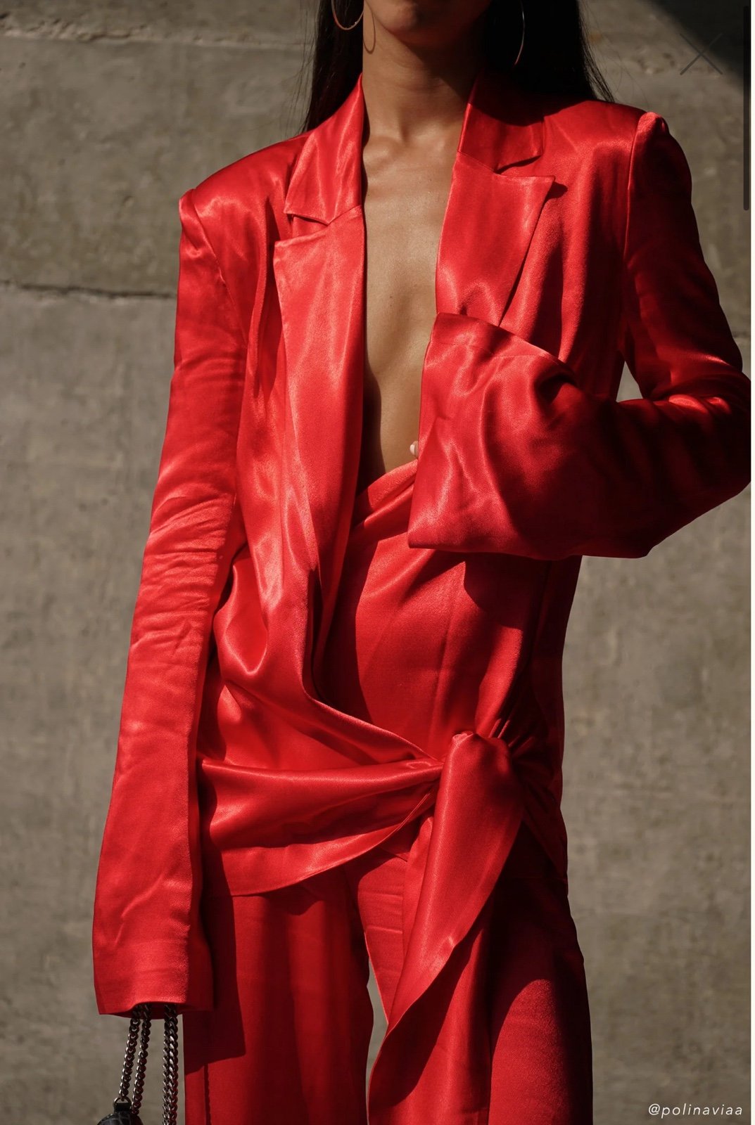 Meshki Red satin set