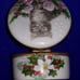 Vintage Limoges Cat Porcelain Trinket Box
