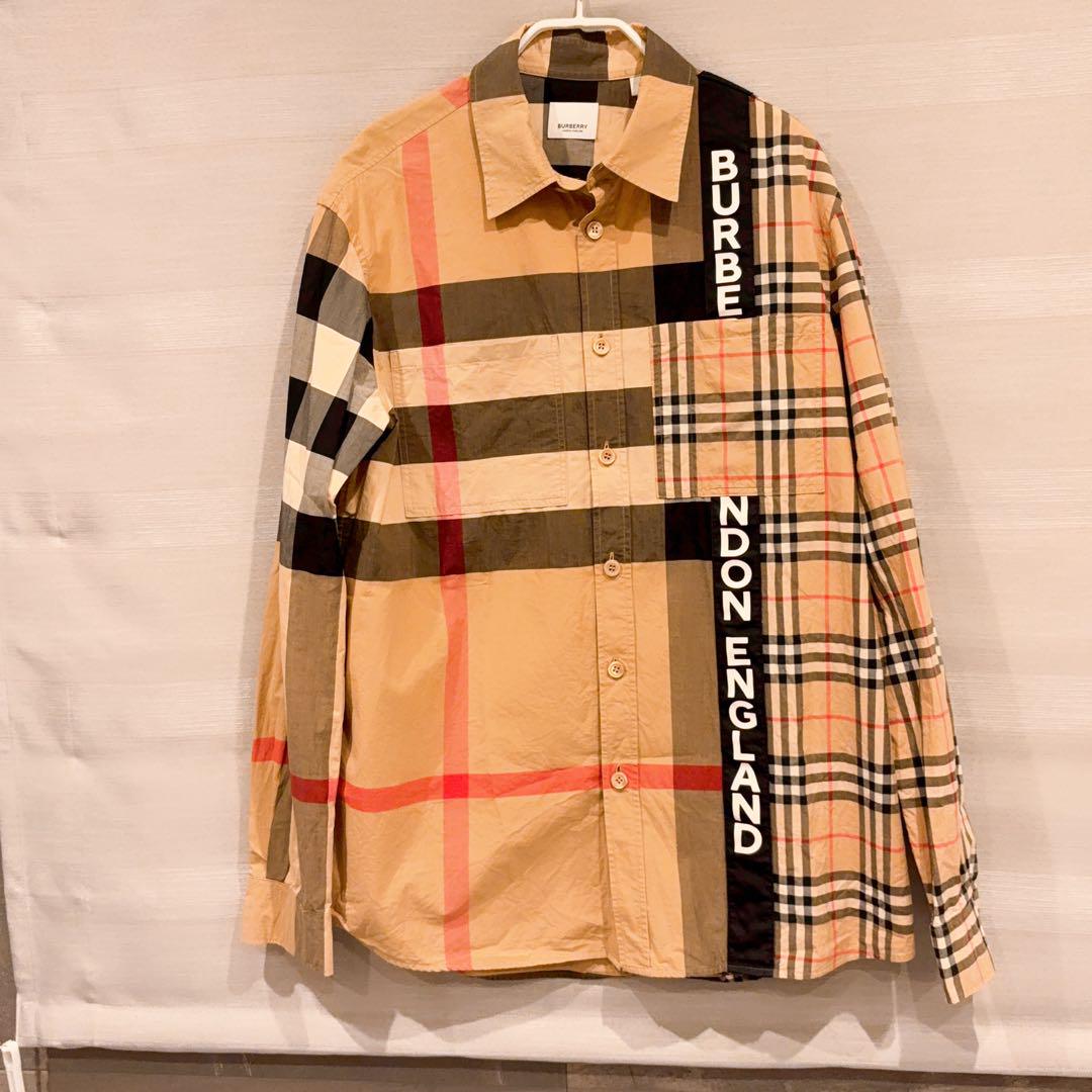Excellent Condition BURBERRY Burberry Long Sleeve Shirt Mega Nova Check Pattern