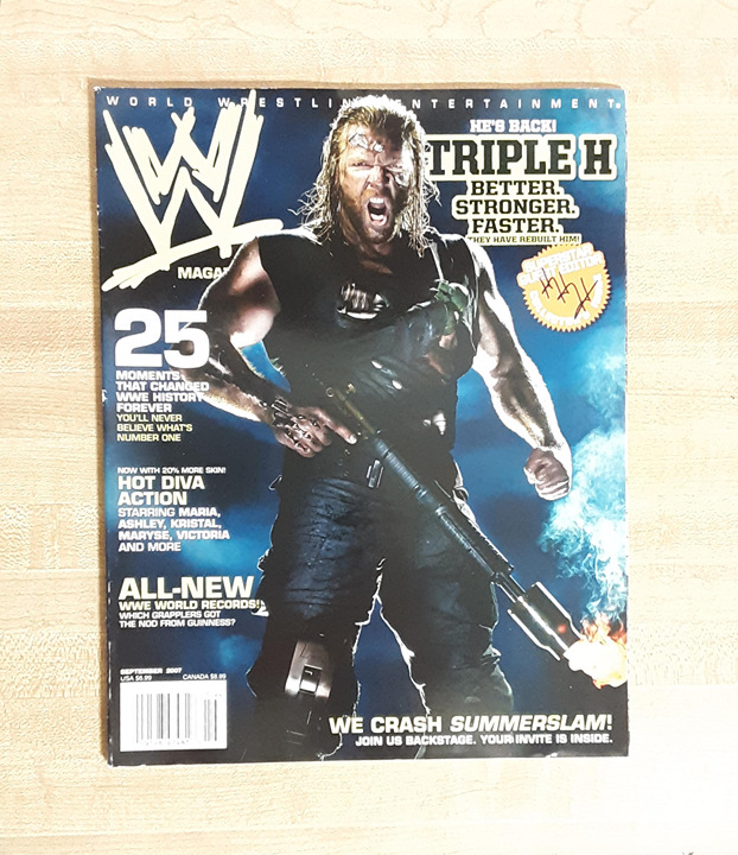 WWE Magazine September 2007 Issue with Triple H Cover and Fall 2007 Catalog