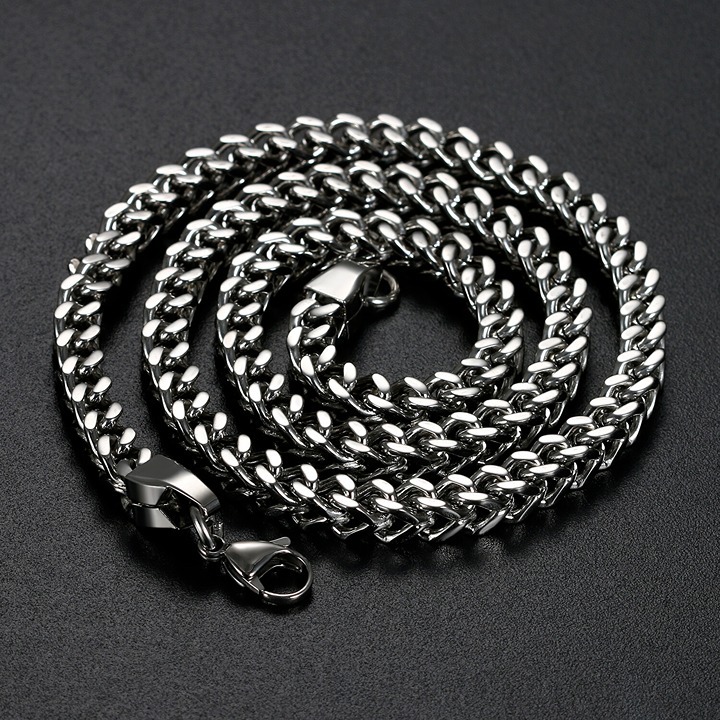 Punk Men's Stainless Steel Square Curb Curban Link Chain Necklace Silver 22''