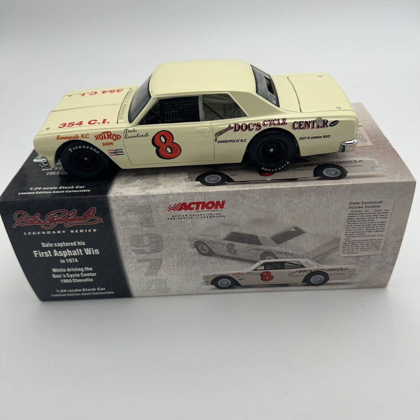 2001 ACTION FIRST ASPHALT WIN DALE EARNHARDT SR. 1964 CHEVELLE #8 1/24 SCALE