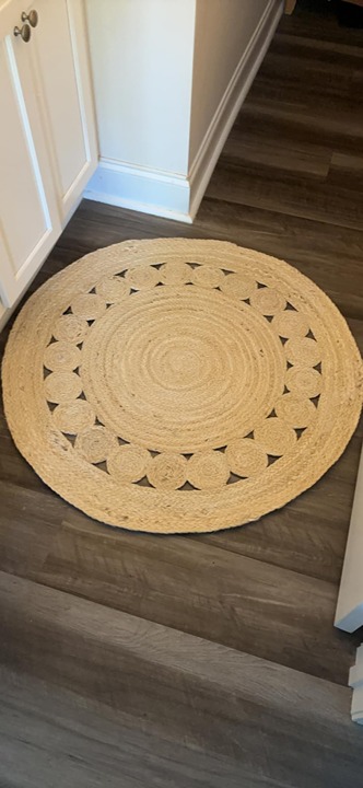 Natural Fiber Collection Area Rug - 4' Round, Natural, Handmade Carpet