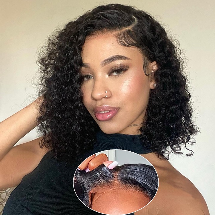 Wigs Human Hair Pre Plucked Pre Cut 4x4 Lace Front Wigs for Black Women 180%