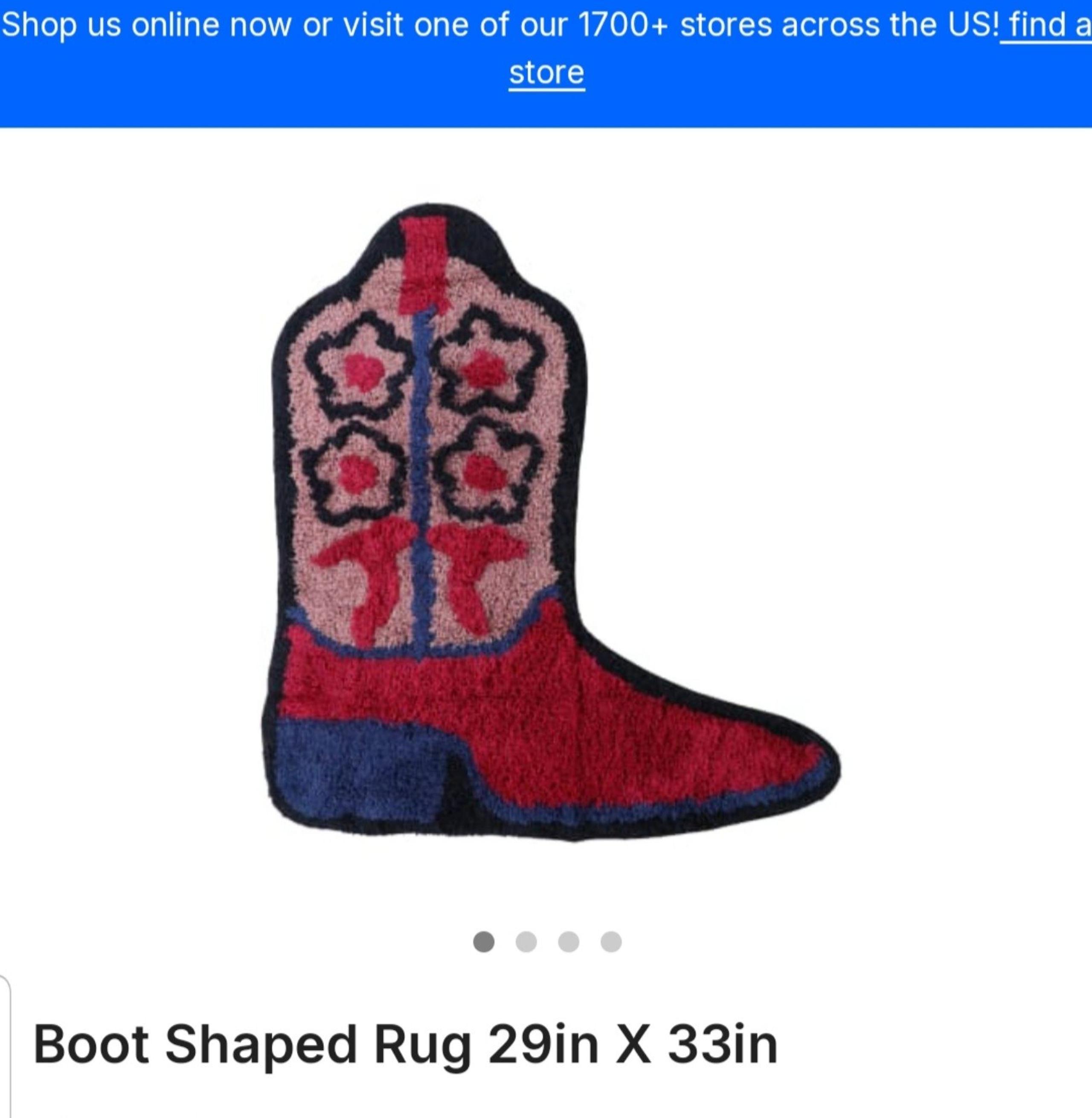 Cowgirl boot rug
