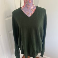 Men’s Joseph & Lyman green cashmere sweater medium