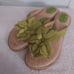 BORN SIZE 10 DAY LILY GREEN FLOWER SANDALS