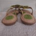 BORN SIZE 10 DAY LILY GREEN FLOWER SANDALS