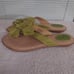 BORN SIZE 10 DAY LILY GREEN FLOWER SANDALS