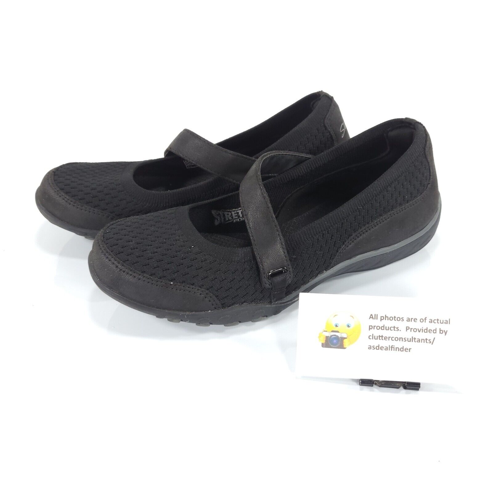 Skechers Relaxed Fit Breathe Easy Mary Jane Flat Womens Size 6.5 100373 Black