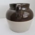 ANTIQUE LARGE HEAVY WELL-MADE STONEWARE / CROCKERY BEAN POT