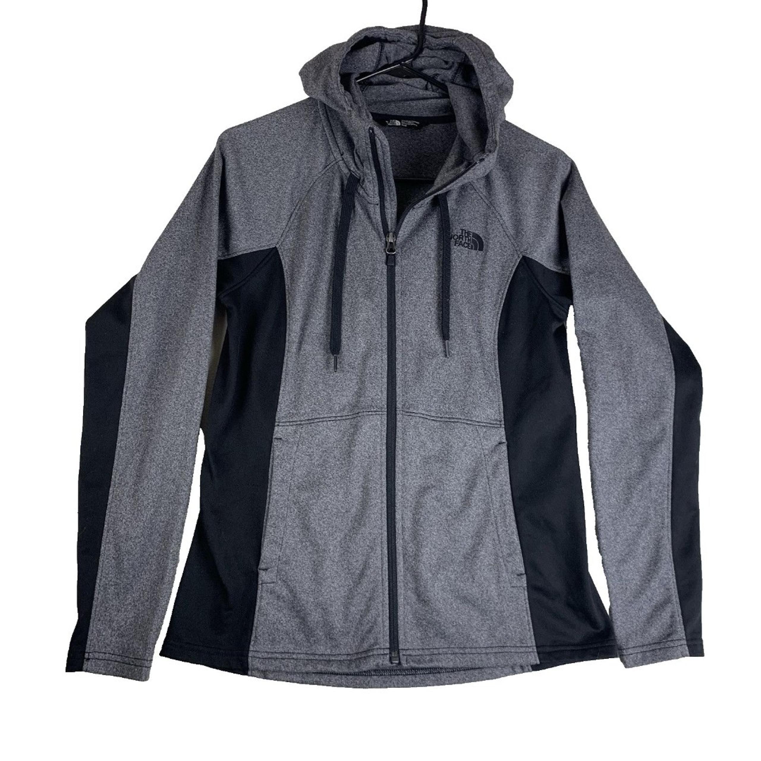 THE NORTH FACE Women's Gray & Black Sweater Full Zip Pockets Hoodie Sz M Medium