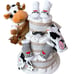 Cow Diaper Cake, Farm Baby Shower