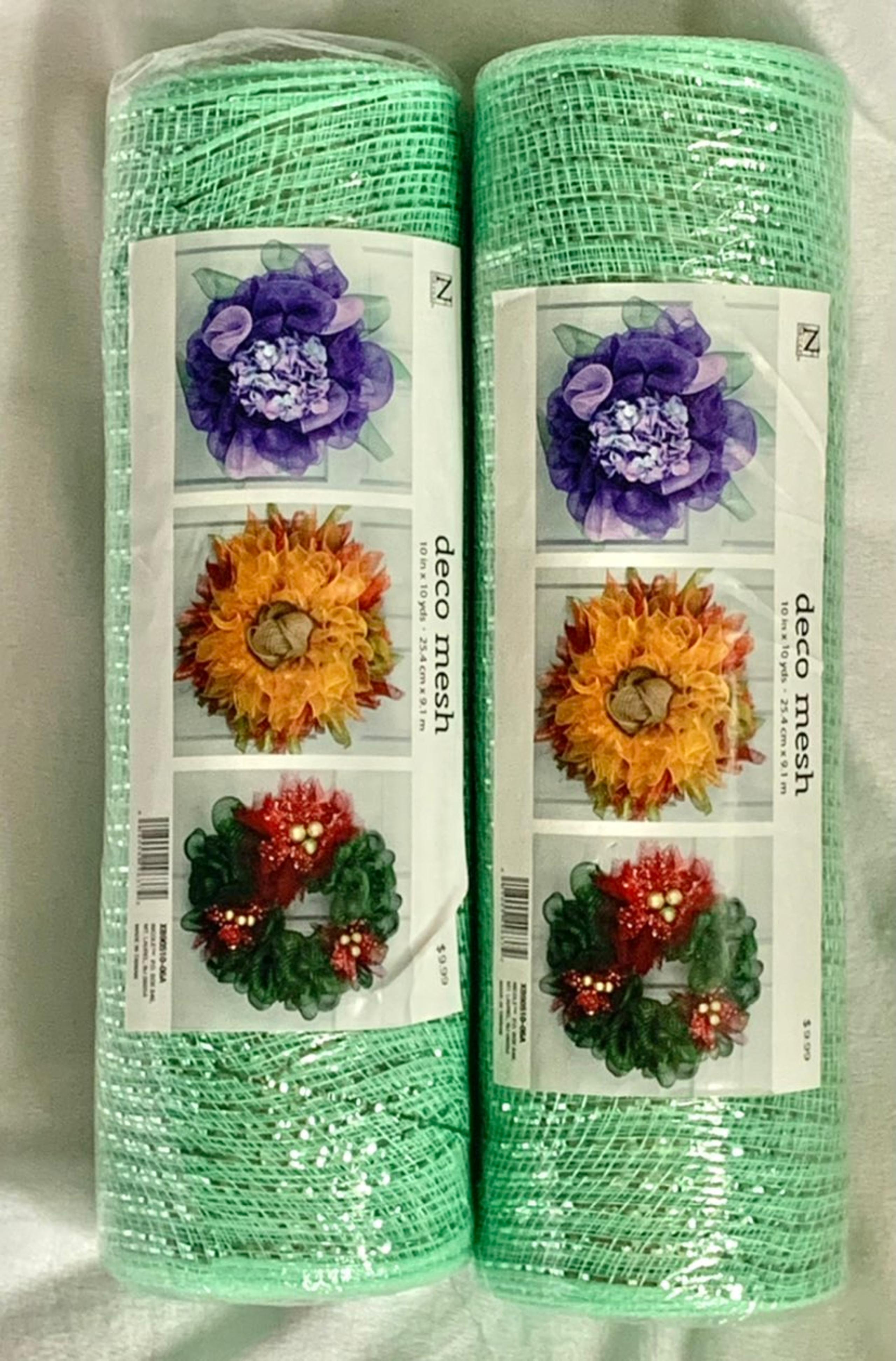 Deco Mesh Mint Green-(2)