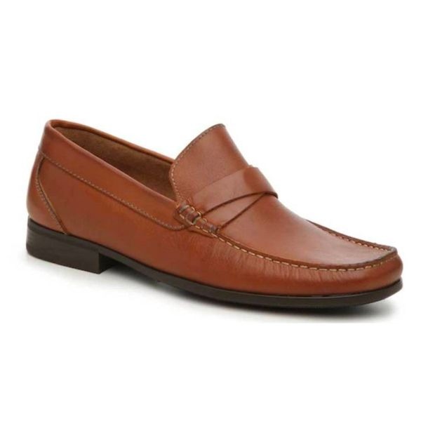 SANDRO MOSCOLONI Diego Brown Leather Loafer Size 11D