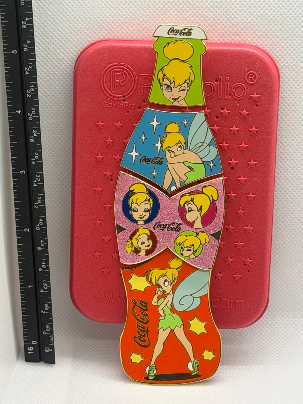 Disney Tinker Bell Coca-Cola Bottle Pin Puzzle 4 Pins LE 100 Coke Orange