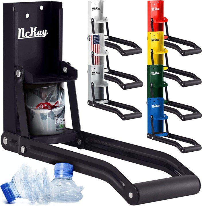 Cans Crusher and Bottles for Recycling Gadgets for Home Black