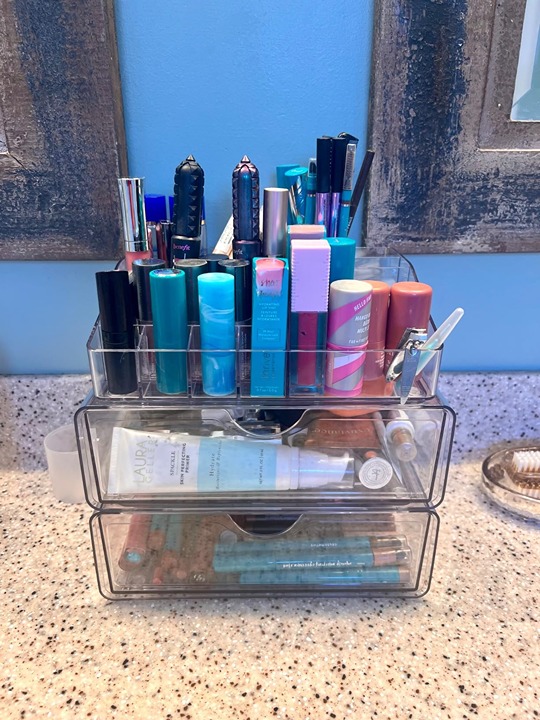 Makeup Organizer with Drawer 3 Tier Clear