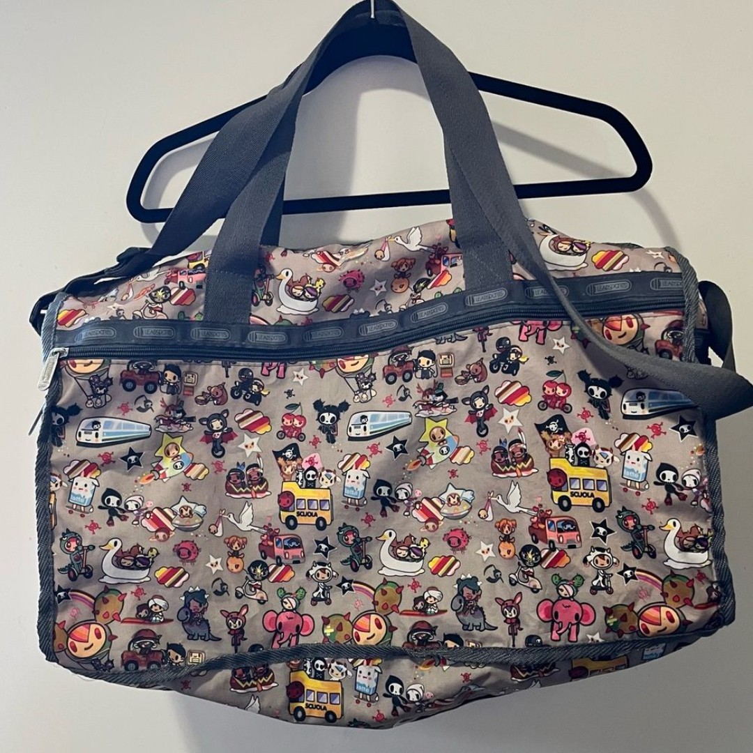 Leadsports Tokidoki Japanese Anime Pirate Print Duffle Bag Tote Weekender