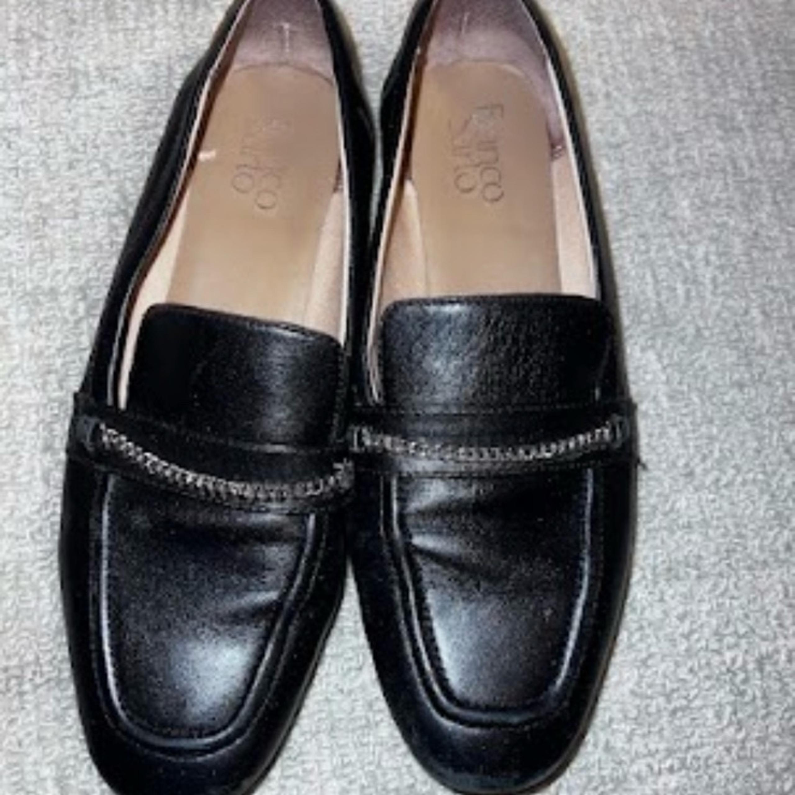 Franco sarto women's black loafers leather 8