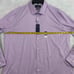 Original Penguin Mens Dress Shirt 17.5 34/35 Slim Fit Stretch Purple NEW