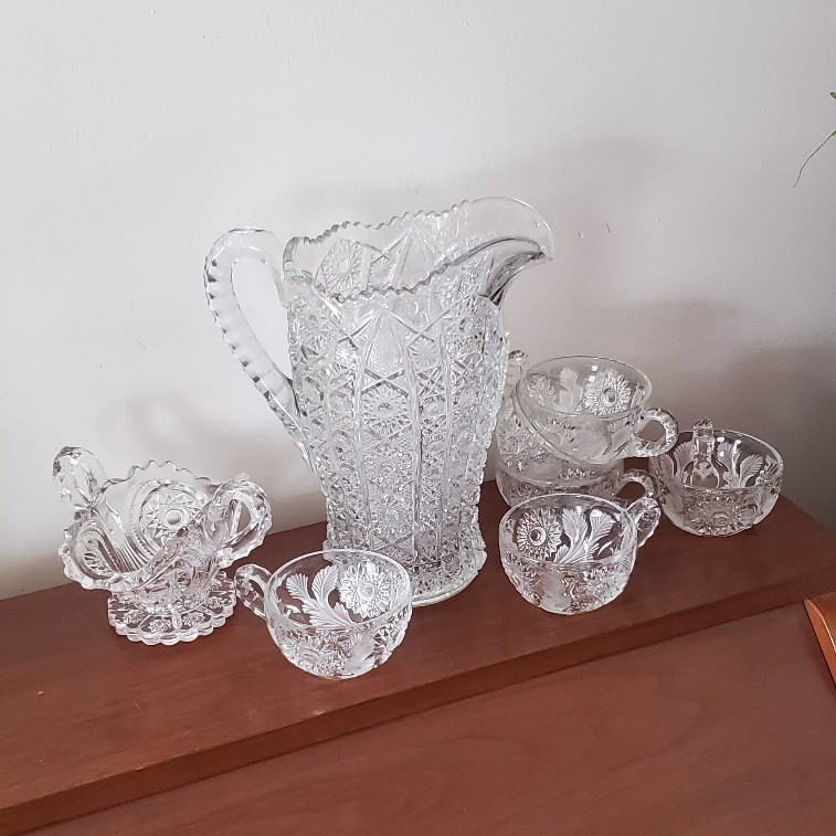 Vintage Pressed Glass Set