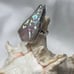 Titanium Druzy Gemstone Handcrafted statement ring 8 - 8.5