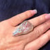 Titanium Druzy Gemstone Handcrafted statement ring 8 - 8.5