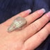 Titanium Druzy Gemstone Handcrafted statement ring 8 - 8.5