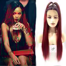 Wowfactor lace front red black wig