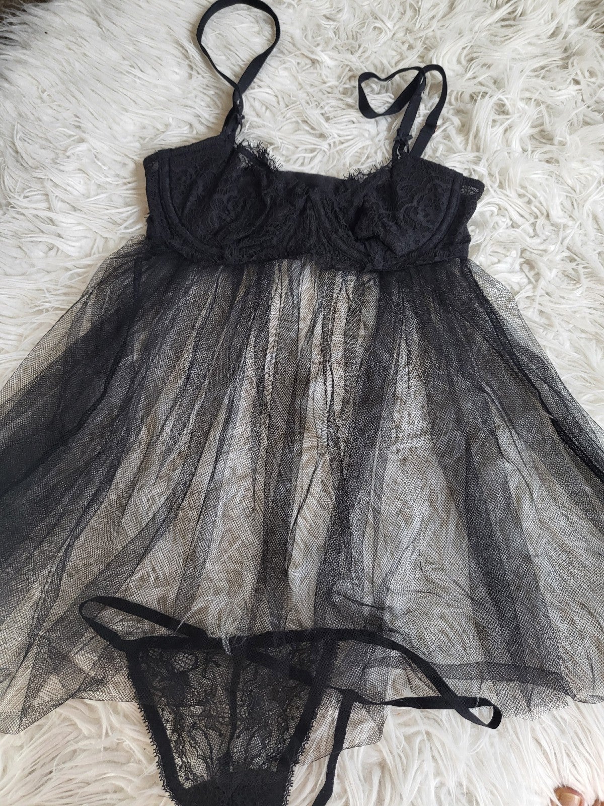 Victoria's Secret Babydoll, Black, XS