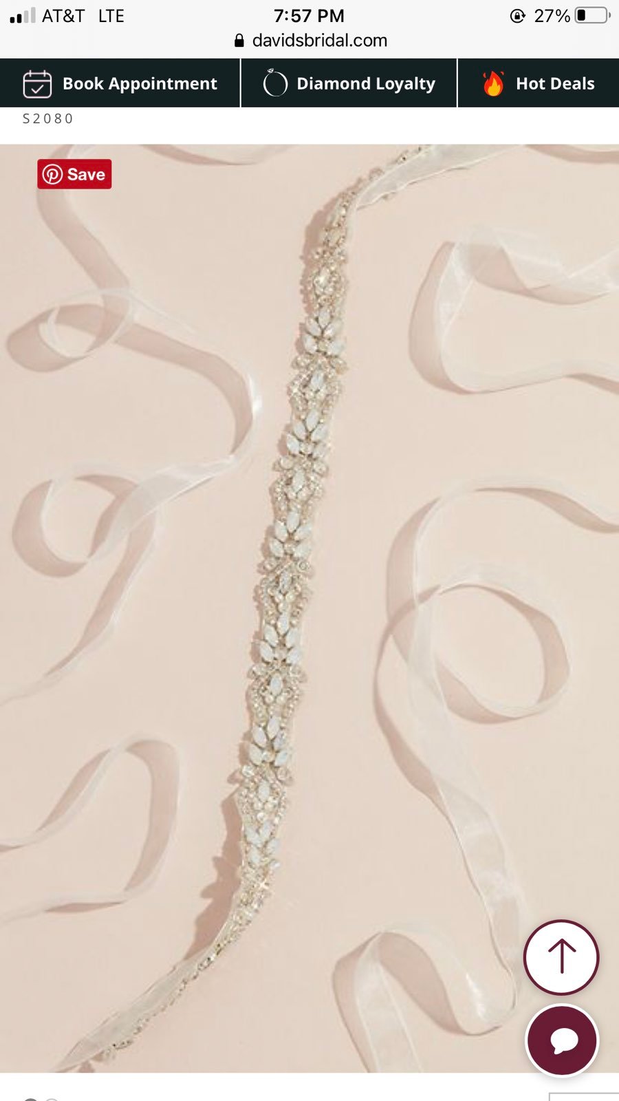 Wedding dress belt