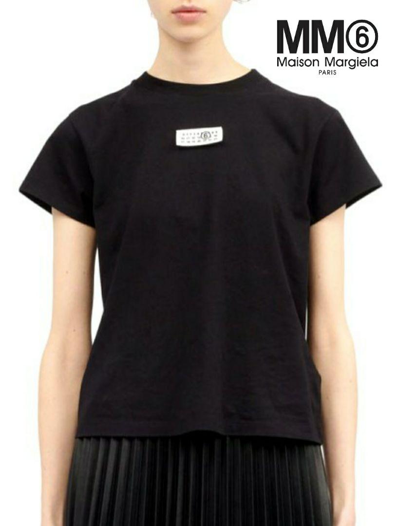 MM6 Maison Margiela numbers-patch Cotton T-shirt | Black