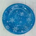 Sonoma SNOWFALL Blue Embossed White Snowflakes Christmas Dinner Plates Set of 2