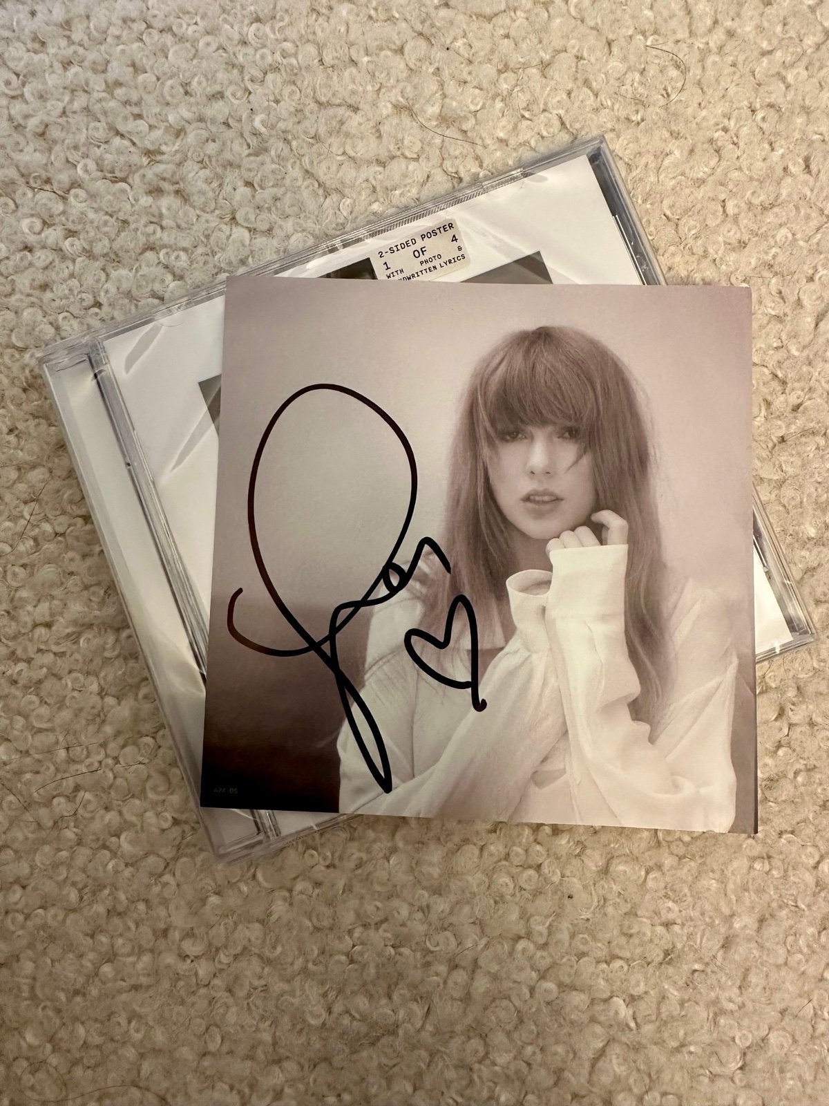 taylor swift TTPD 直筆サイン ハート付き