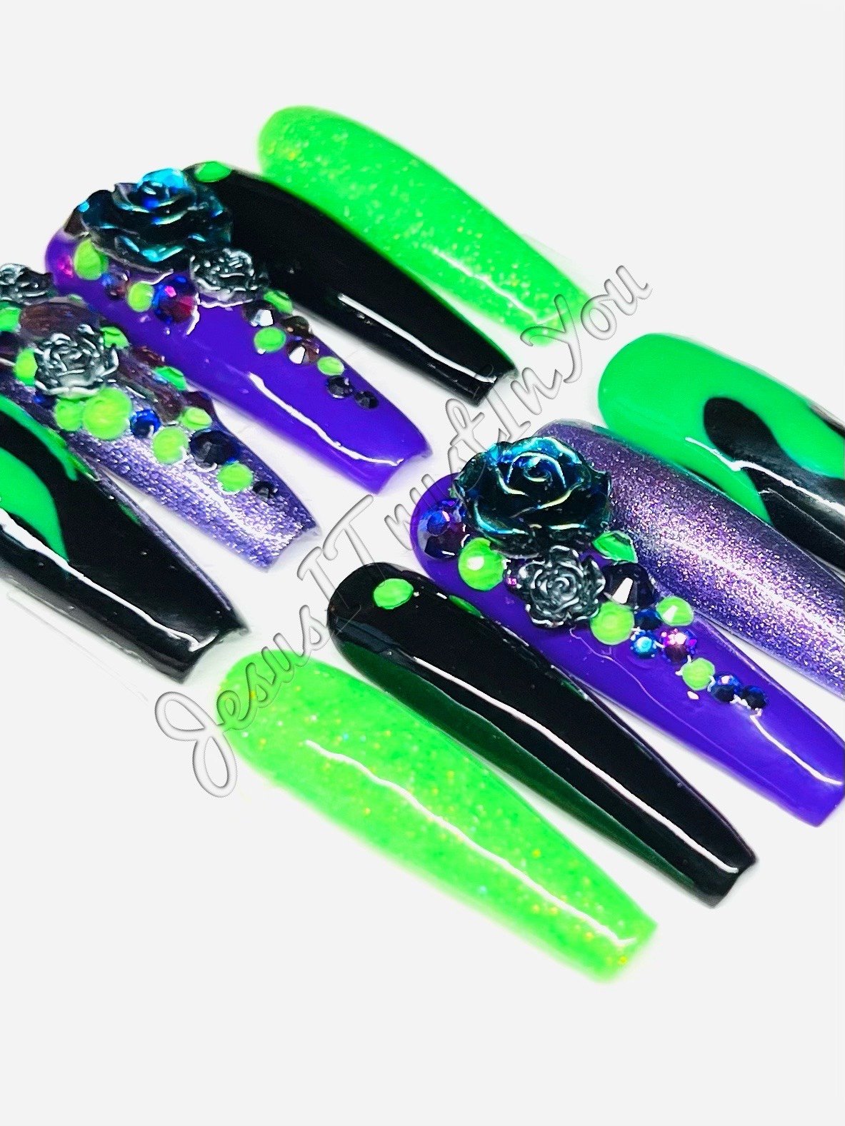 XXL MEDIUM - GLOWING ROSE -Gel Press on Nails