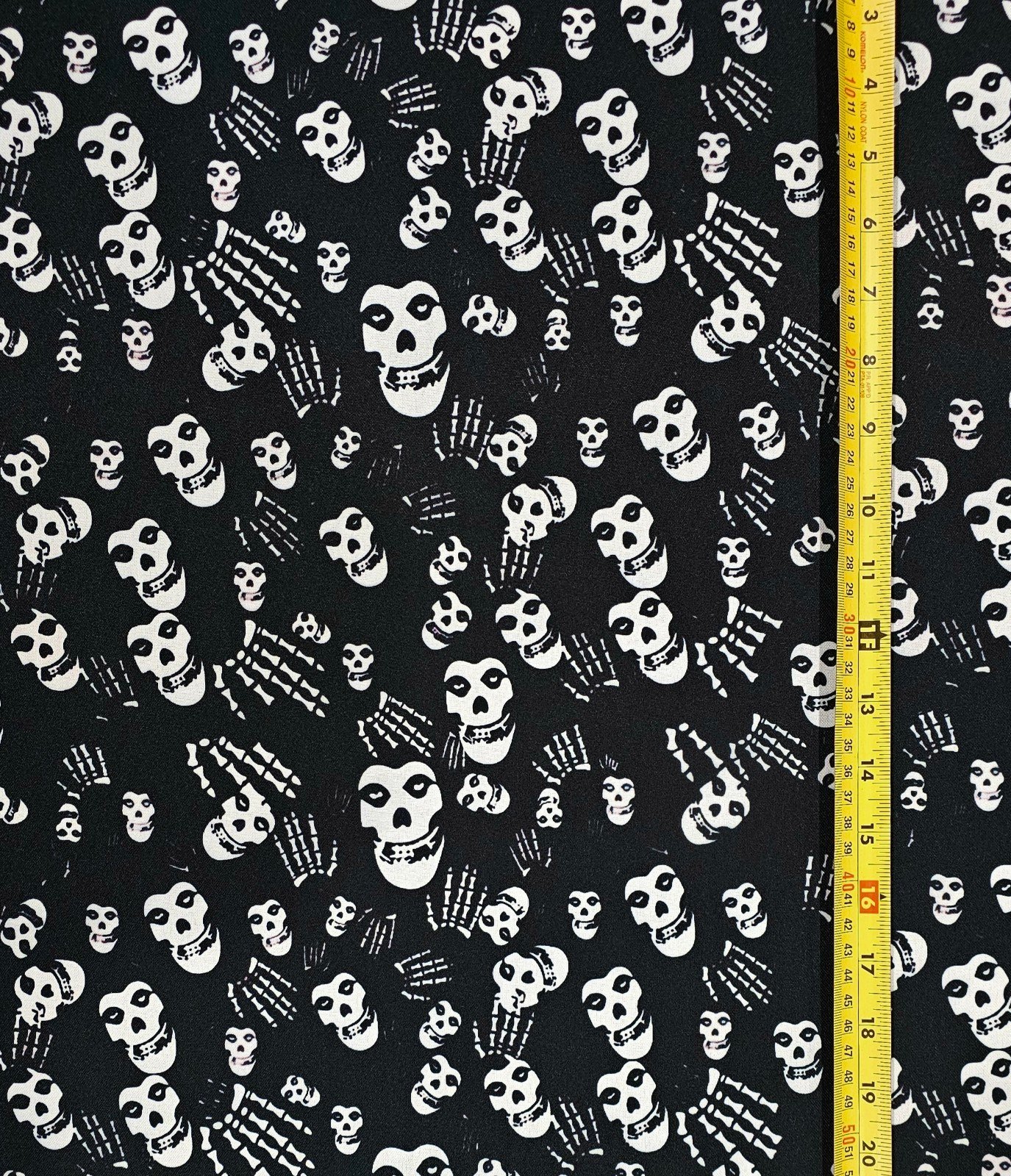 MISFITS BLACK FABRIC 1 YARD