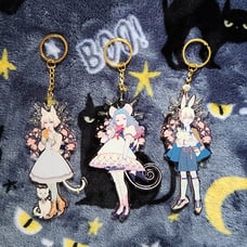 Original Character Companion Familiars Victorian Plastic Keychains