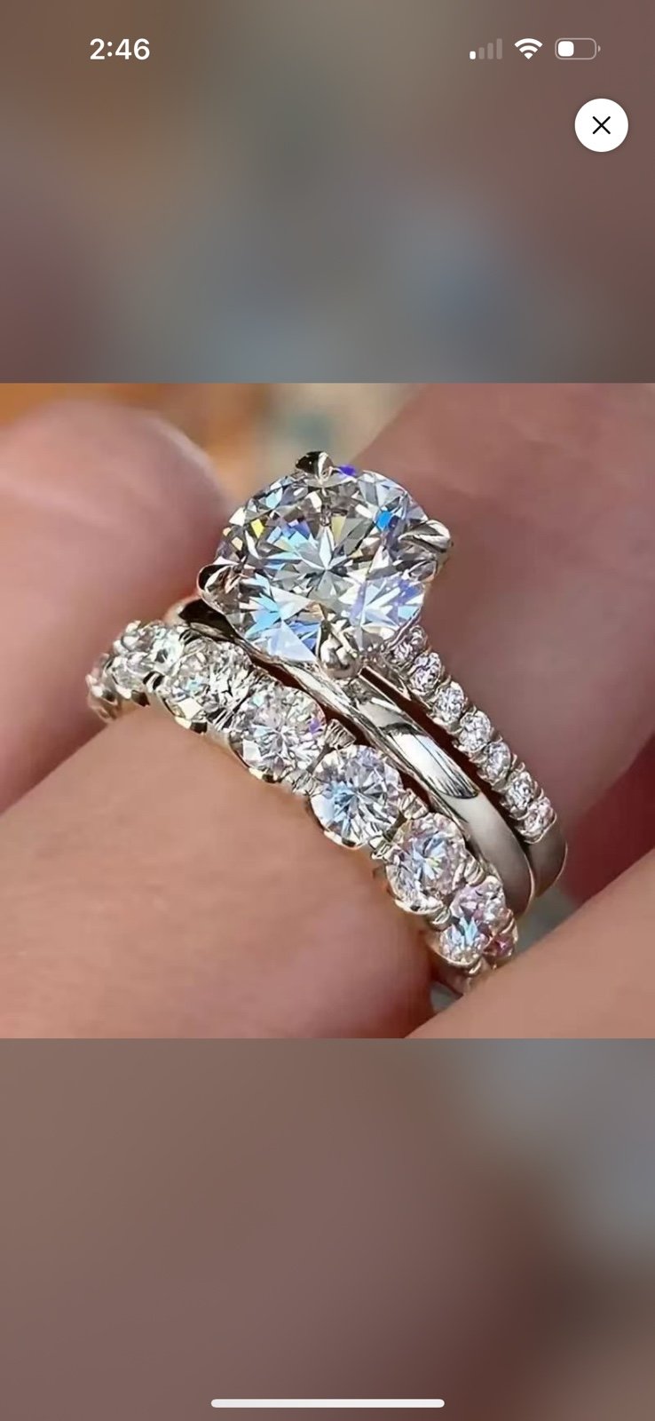 1.0 ct Moissanite ring size 8