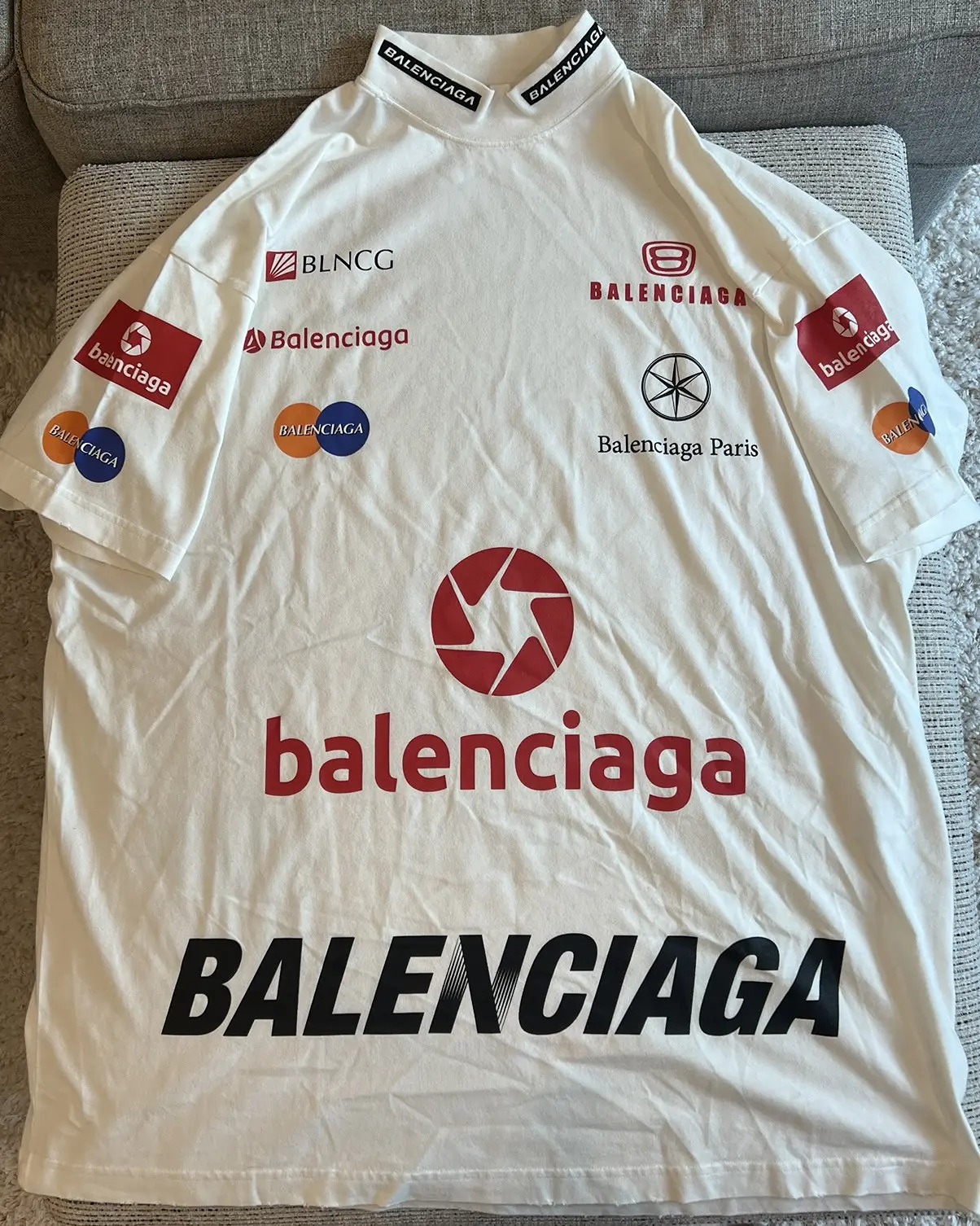 Balenciaga Top League Rare Limited Edition In White Mens Oversized S M Large XL
