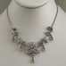 1950s Titan Sterling signed filigree crystal vintage necklace