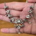 1950s Titan Sterling signed filigree crystal vintage necklace