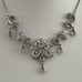 1950s Titan Sterling signed filigree crystal vintage necklace
