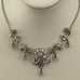 1950s Titan Sterling signed filigree crystal vintage necklace