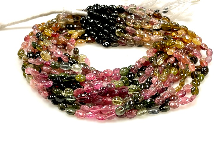 7x5mm Tourmaline Natural Gemstone Beads