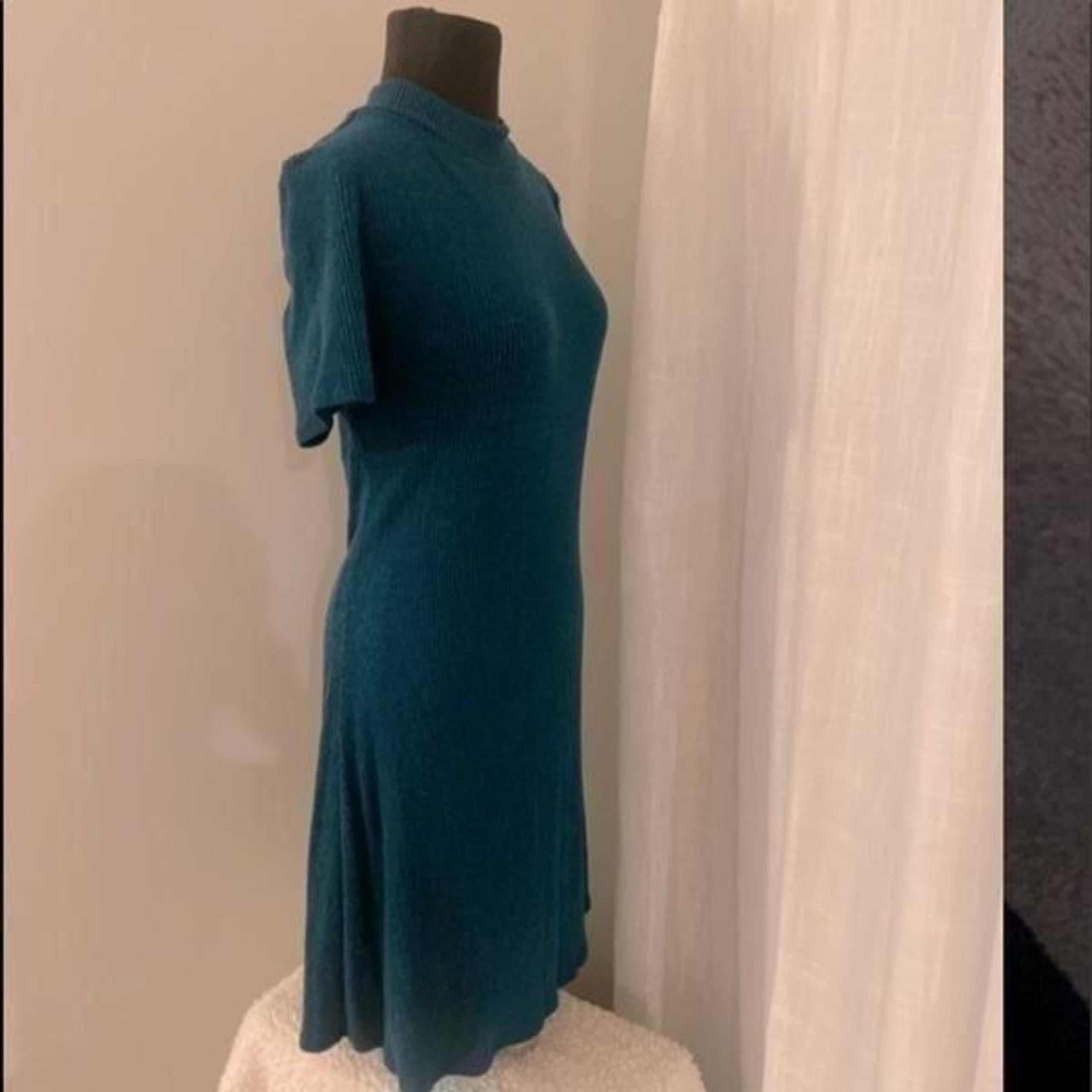 Velvet Torch Ribbed Mock Neck Short Sleeve Dress