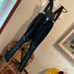 Obermeyer 70's racing/Ski/Snow Men's wool blend bibs/pant-32S/small-Black