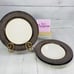 Threshold ROYAL ABBEY Copper Stoneware Embossed Dots Rim Salad Plates Set 3
