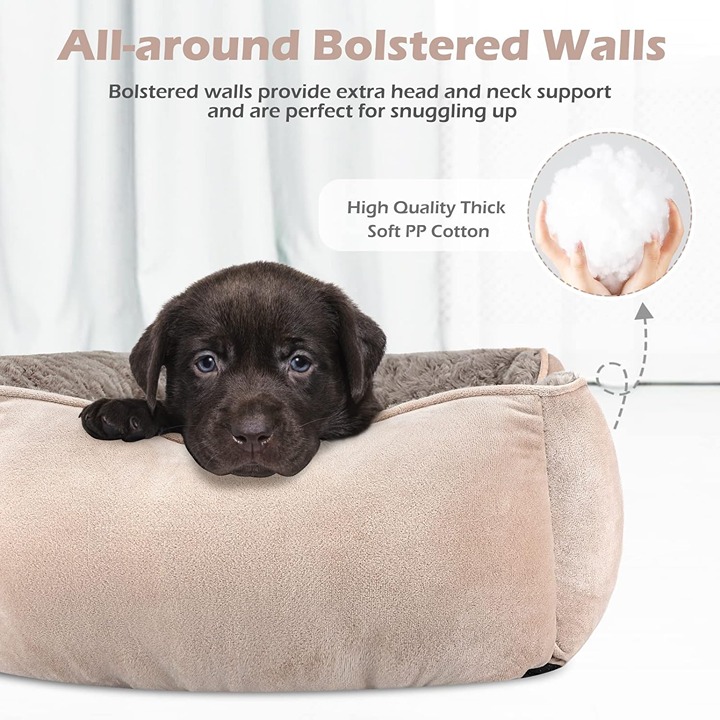 Soft Calm Sleeping Puppy Bed, Durable Pet Cuddler (20 x 19 x 6 )-NRE34S